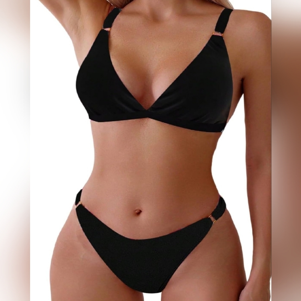 YIMISAN Women's Two Piece Triangle Top Sexy Bikini Set. Sz. Med